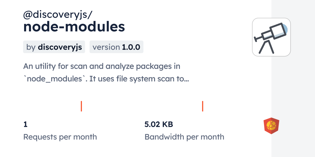 @discoveryjs/node-modules CDN By JsDelivr - A CDN For Npm And GitHub