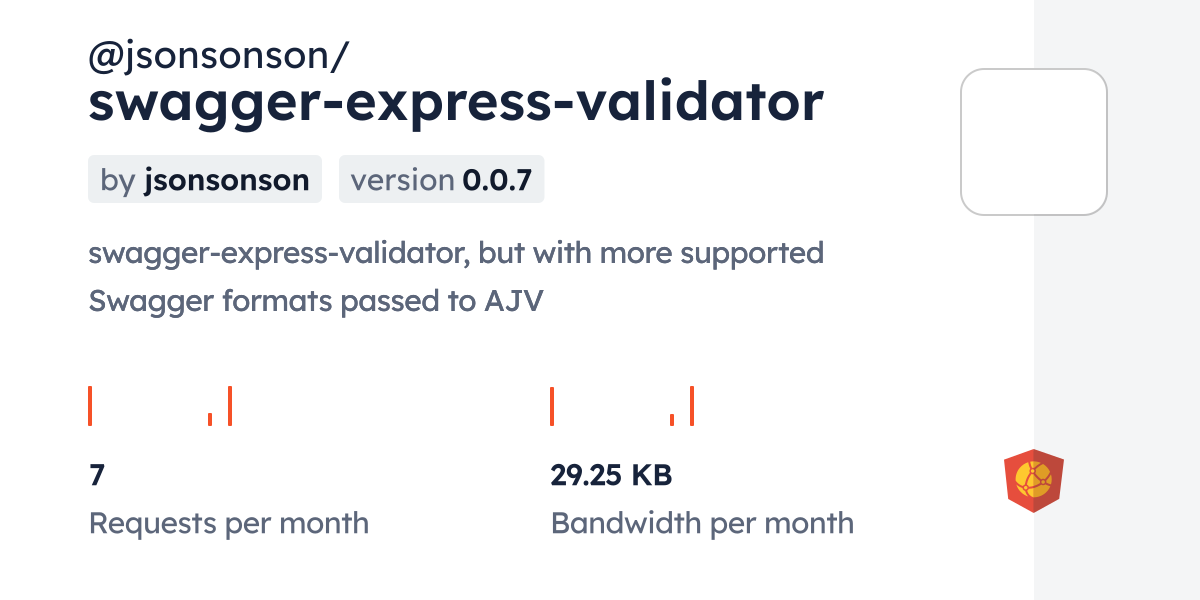 jsonsonson/swagger-express-validator CDN by jsDelivr - A CDN for npm and  GitHub