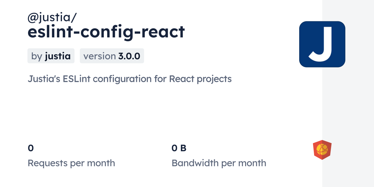 @justia/eslint-config-react CDN by jsDelivr - A CDN for npm and GitHub