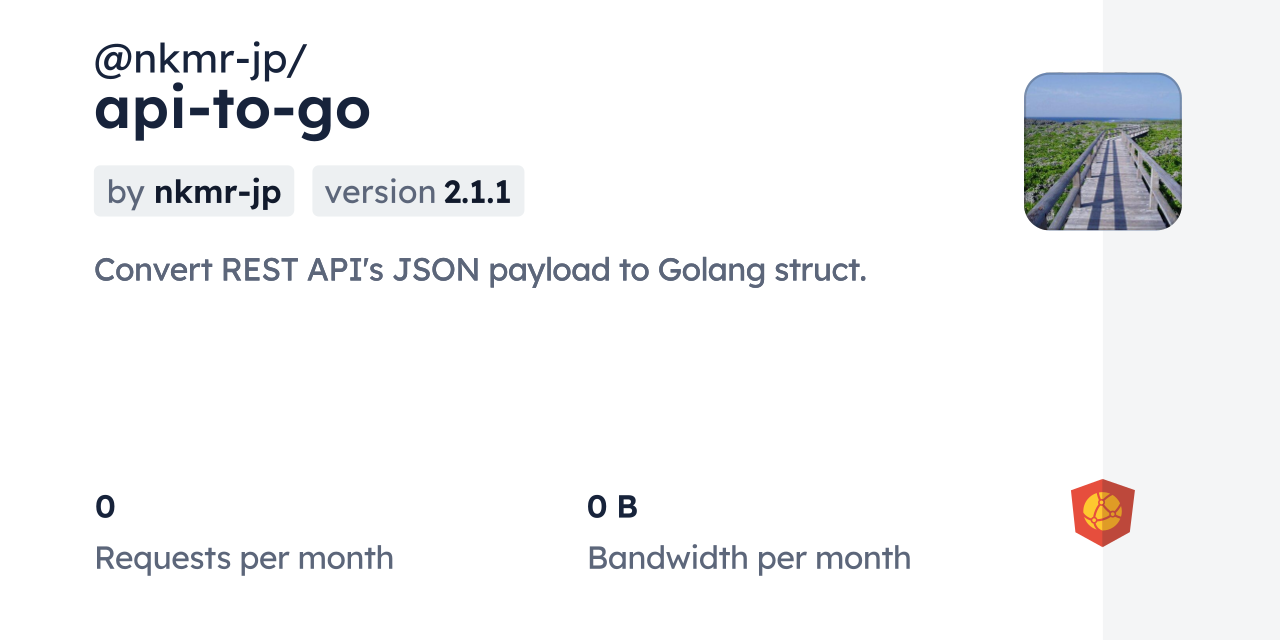nkmr-jp/api-to-go CDN by jsDelivr - A CDN for npm and GitHub
