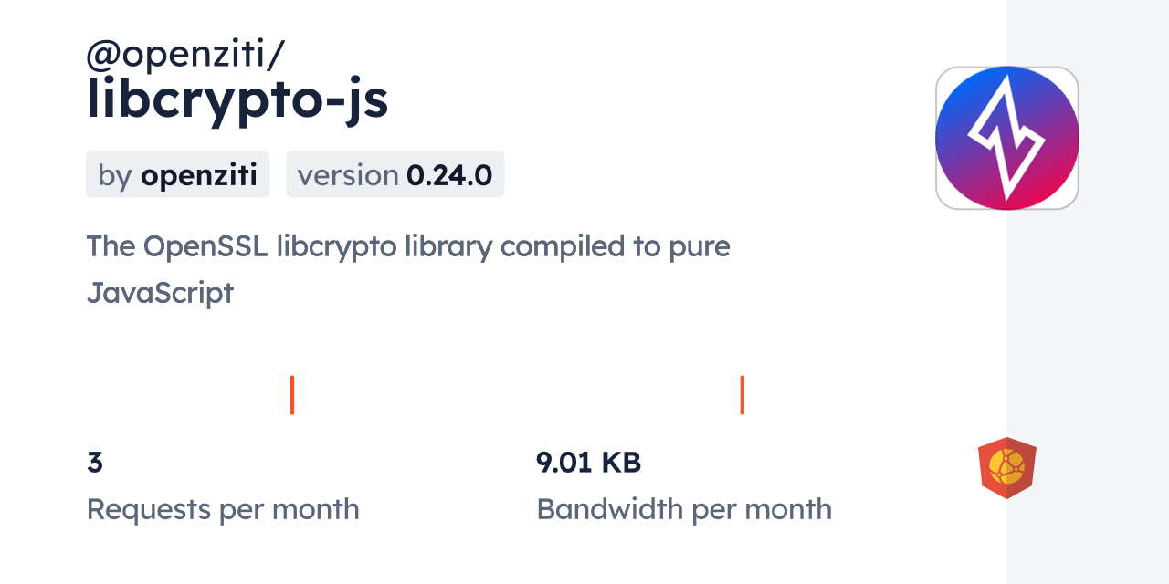 @openziti/libcrypto-js CDN By JsDelivr - A CDN For Npm And GitHub