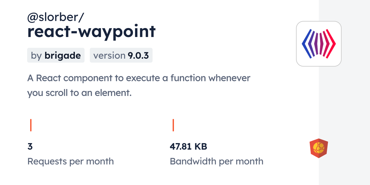 @slorber/react-waypoint CDN By JsDelivr - A CDN For Npm And GitHub