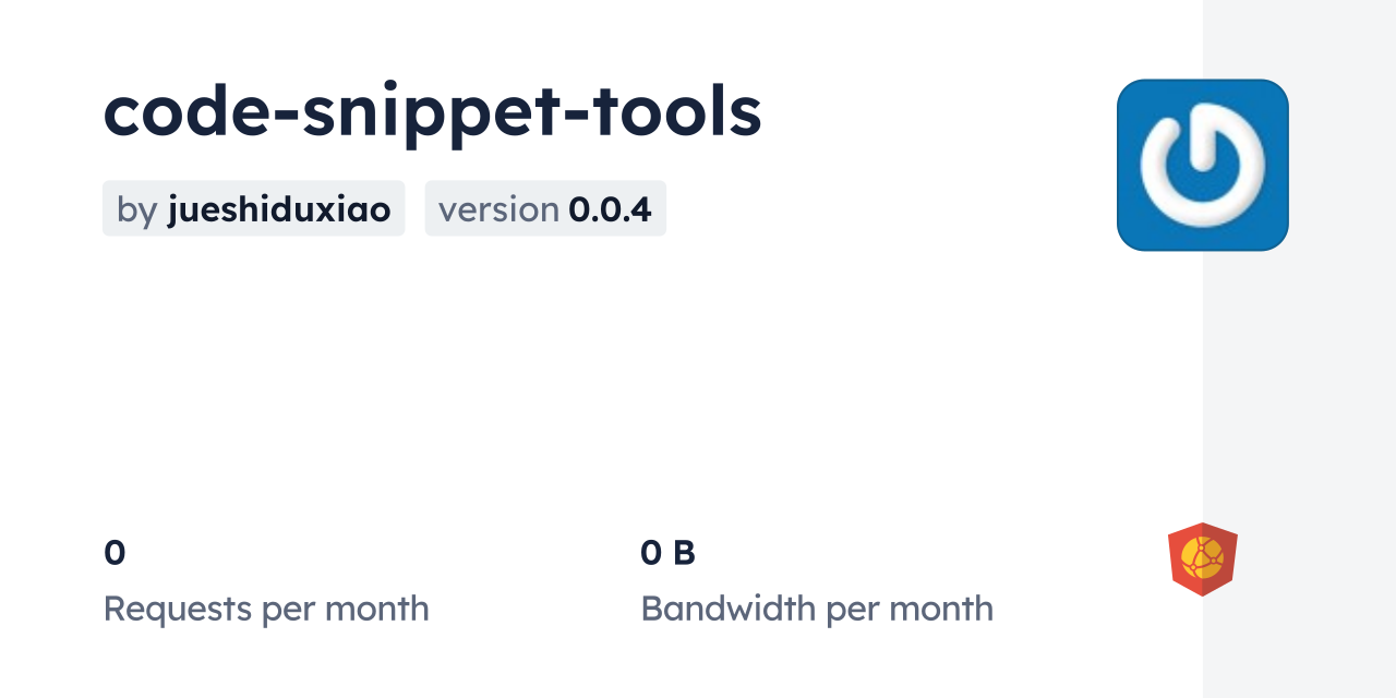 Code-snippet-tools CDN By JsDelivr - A CDN For Npm And GitHub