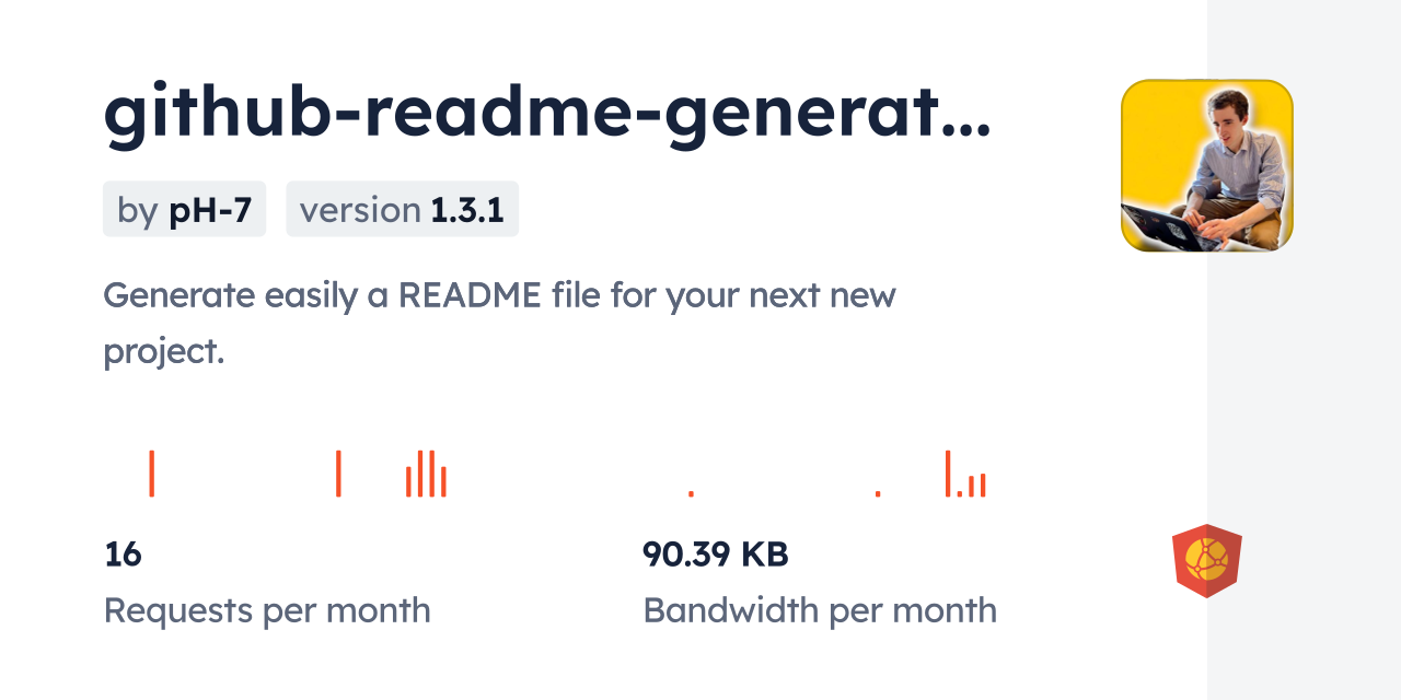 Github-readme-generator CDN By JsDelivr - A CDN For Npm And GitHub