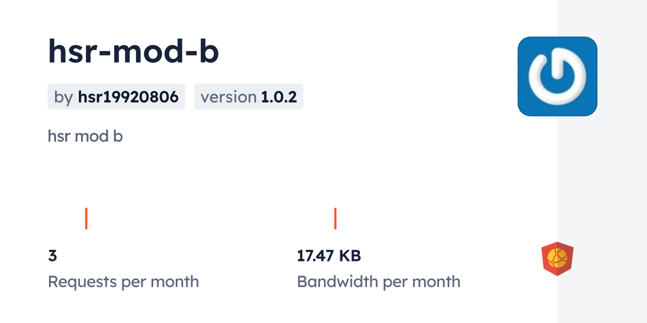 Hsr-mod-b CDN By JsDelivr - A CDN For Npm And GitHub