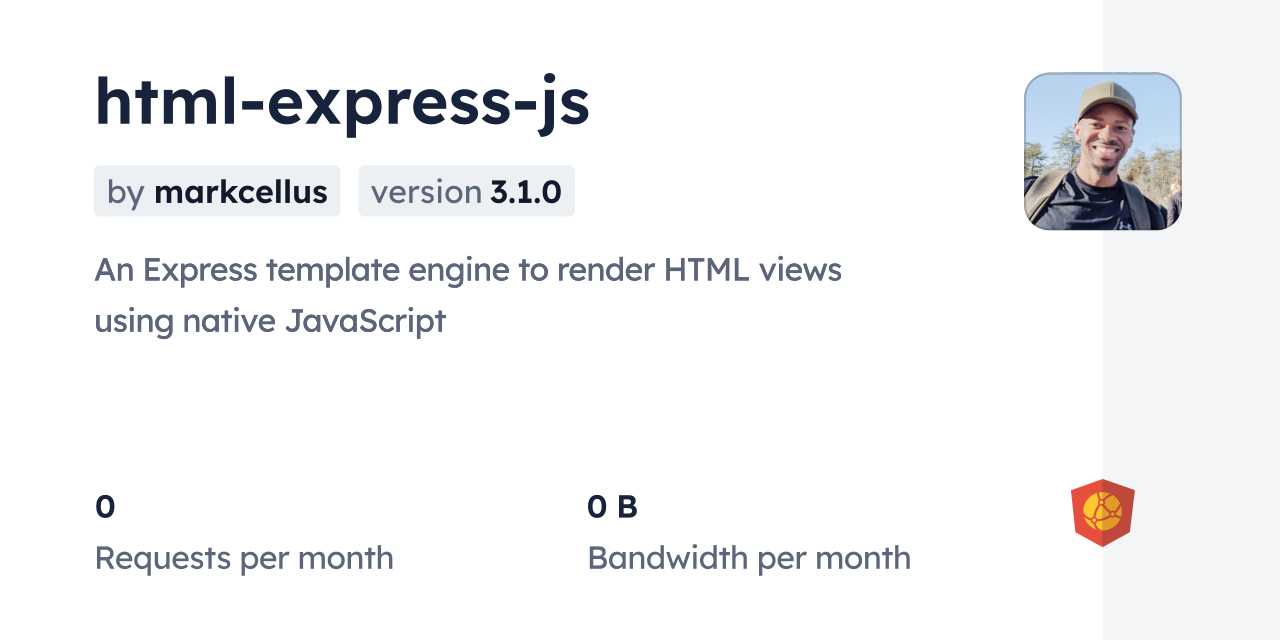 html-express-js CDN by jsDelivr - A CDN for npm and GitHub