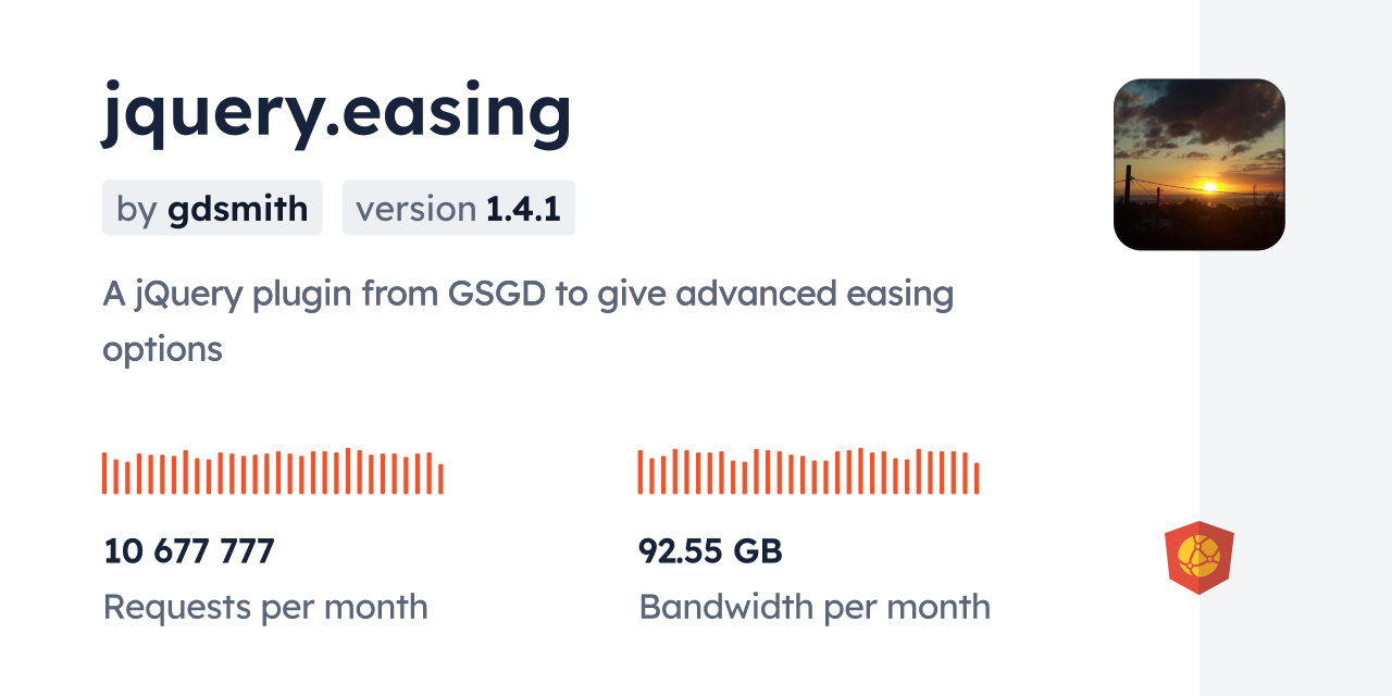 Jquery.easing CDN By JsDelivr - A CDN For Npm And GitHub