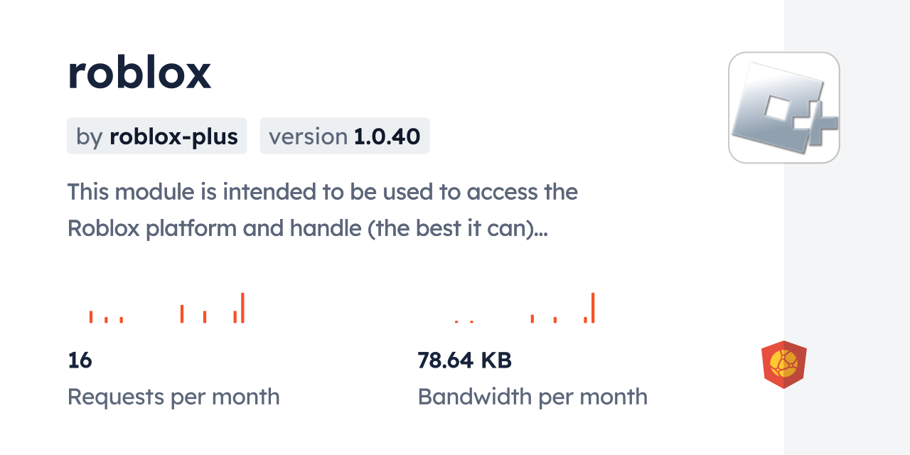 keywords:roblox api - npm search