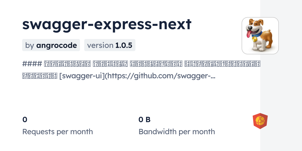 swagger-express-next CDN by jsDelivr - A CDN for npm and GitHub