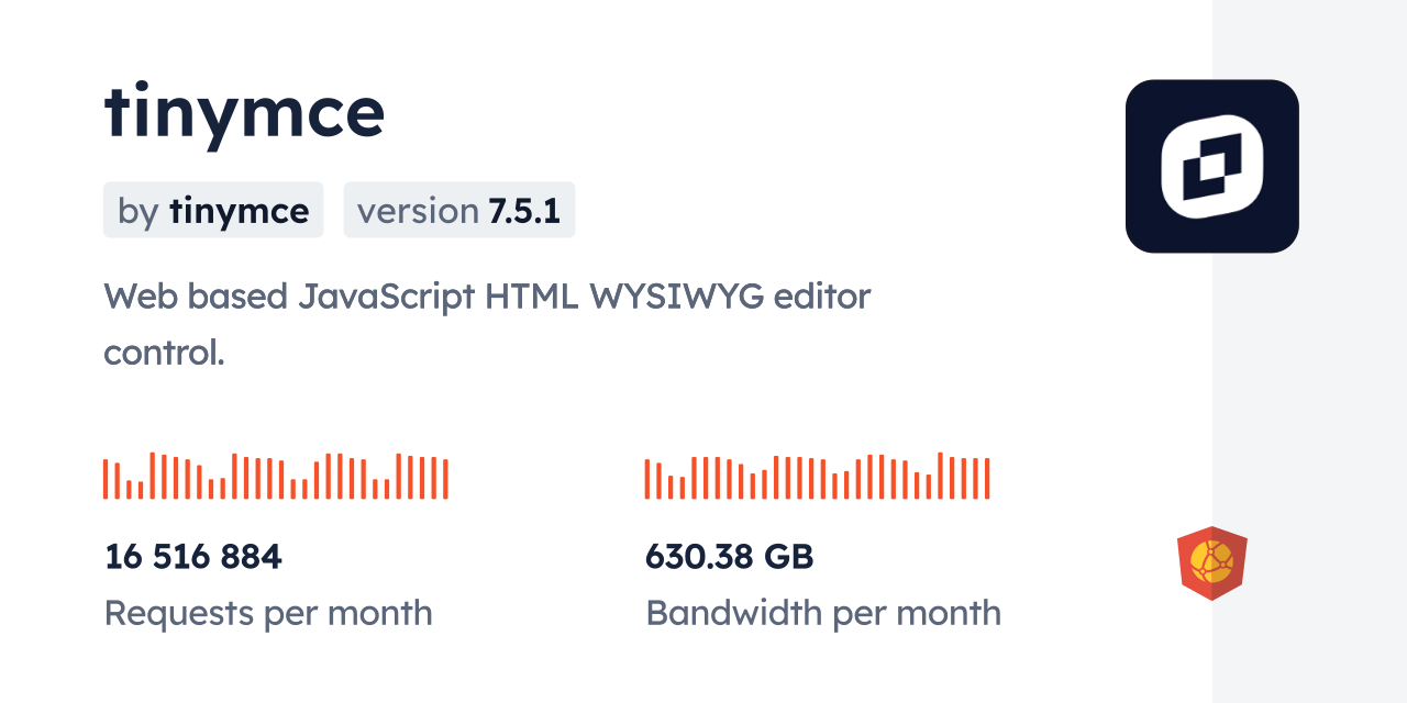 Tinymce CDN By JsDelivr - A CDN For Npm And GitHub