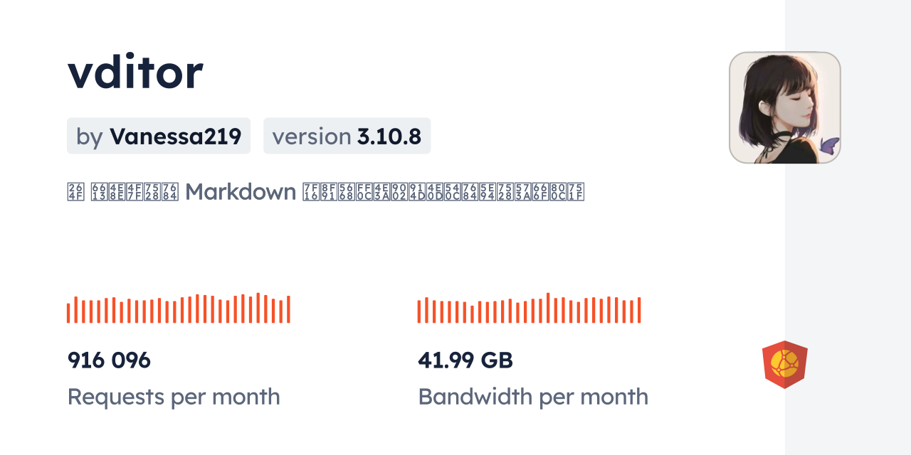 Vditor CDN By JsDelivr - A CDN For Npm And GitHub