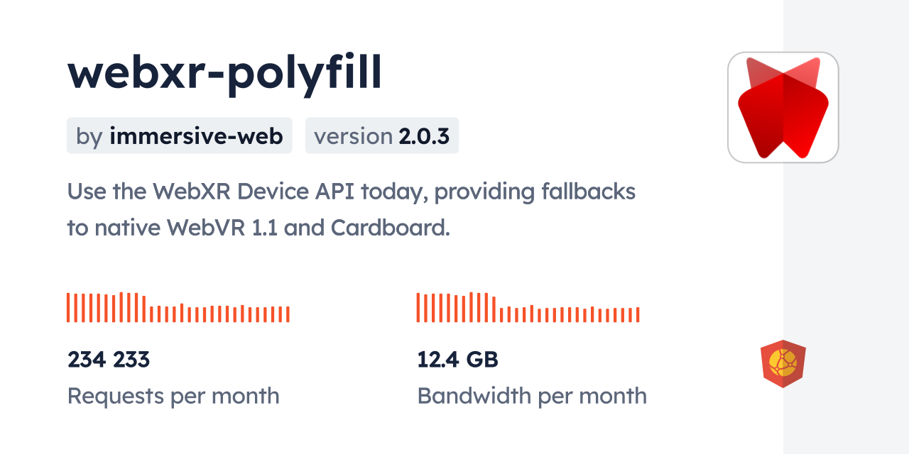 webxr-polyfill CDN by jsDelivr - A CDN for npm and GitHub