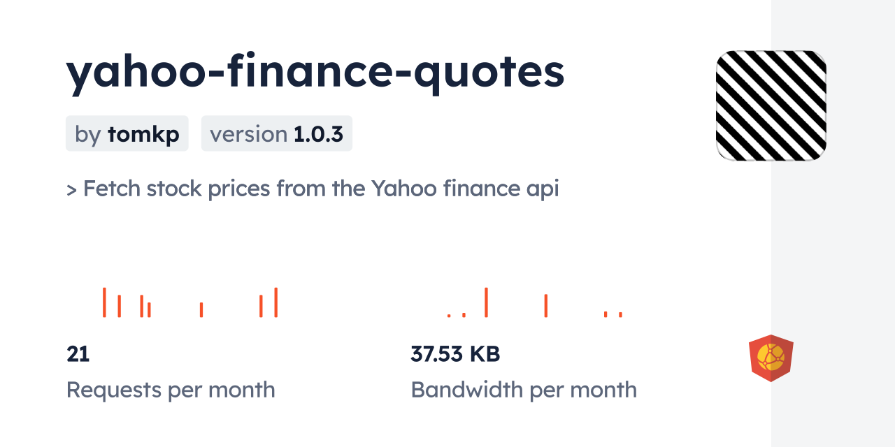 yahoo-finance-quotes CDN by jsDelivr - A CDN for npm and GitHub